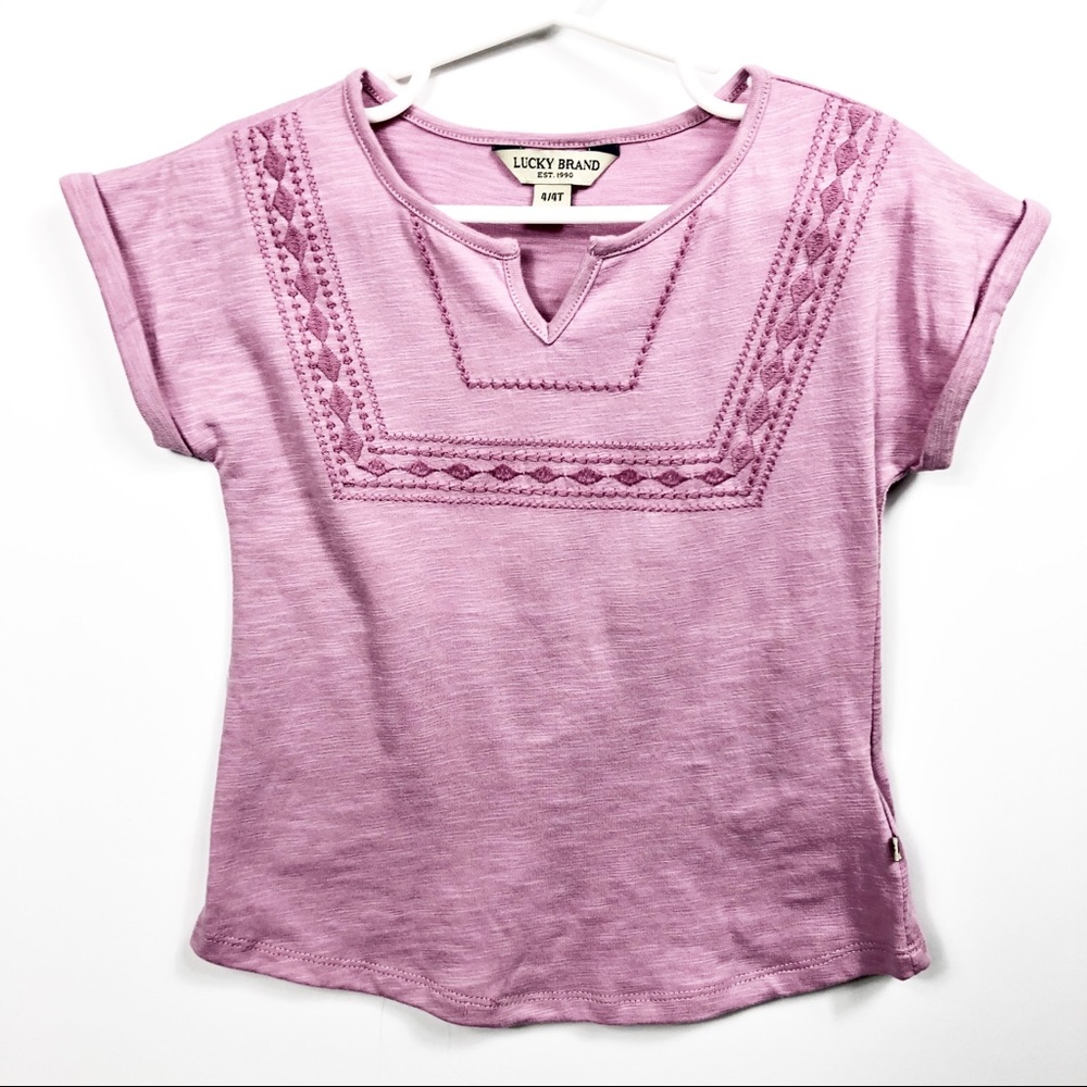 Lucky Brand | Mauve V Neck Top Size 4T